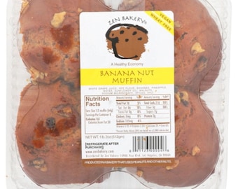 Zen Bakery Banana Nut Muffins (4-Pack) - Zen Bakery Muffins