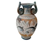 Greek Amphora 22cm ,Cretan art Painting