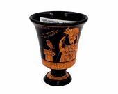 Pythagorean cup,Red Figure painting,Shows Goddess Athena