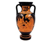 Ancient Greek Vase 22cm,Red figure Amphora,Shows Achilles with Patroclus