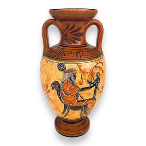Zeus with Dionysus,Chiron with Achilles, Greek Pottery Amphora 22cm