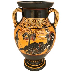 Attic Black figure Amphora 31cm ,Psiax  Painter,Hercules Strangling the Nemean Lion