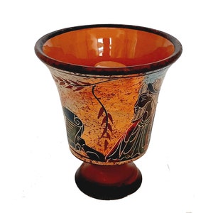 Pythagorean cup,Greedy Cup 11cm glazed,Shows Pythagoras