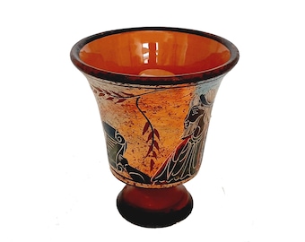 Beker van Pythagoras, Greedy Cup, 11 cm geglazuurd, toont Pythagoras