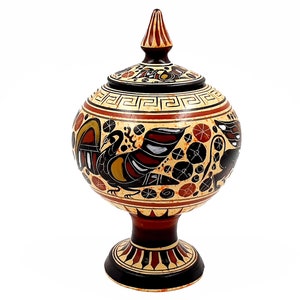 Corinthian art Pottery,Greek Pyxis 19cm