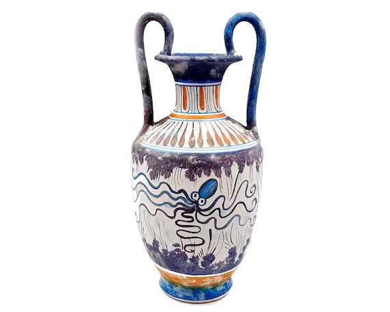 ギリシャクレタ島の花瓶 25 cm、ミノア美術陶器 - Etsy 日本