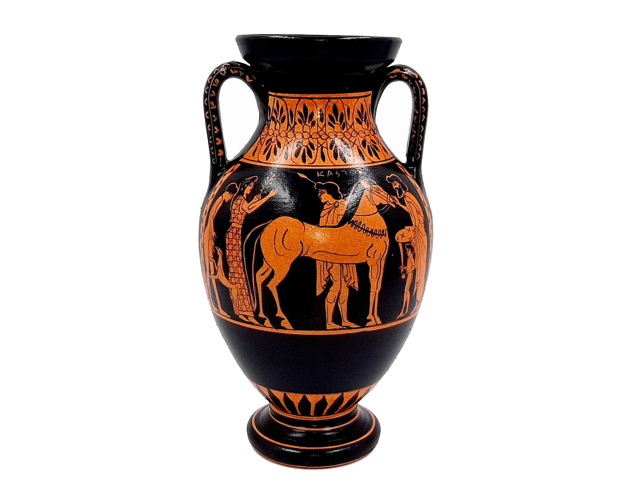 Red Figure Pottery 22cm ,amphora Showing Ajax and Achilles - Etsy