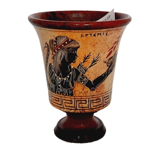Pythagorean cup,Greedy cup 11cm,Multicolored,Showing Goddess Artemis