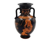 Greek Pottery ,Red figure Amphora 17cm,Hercules with Nemean Lion