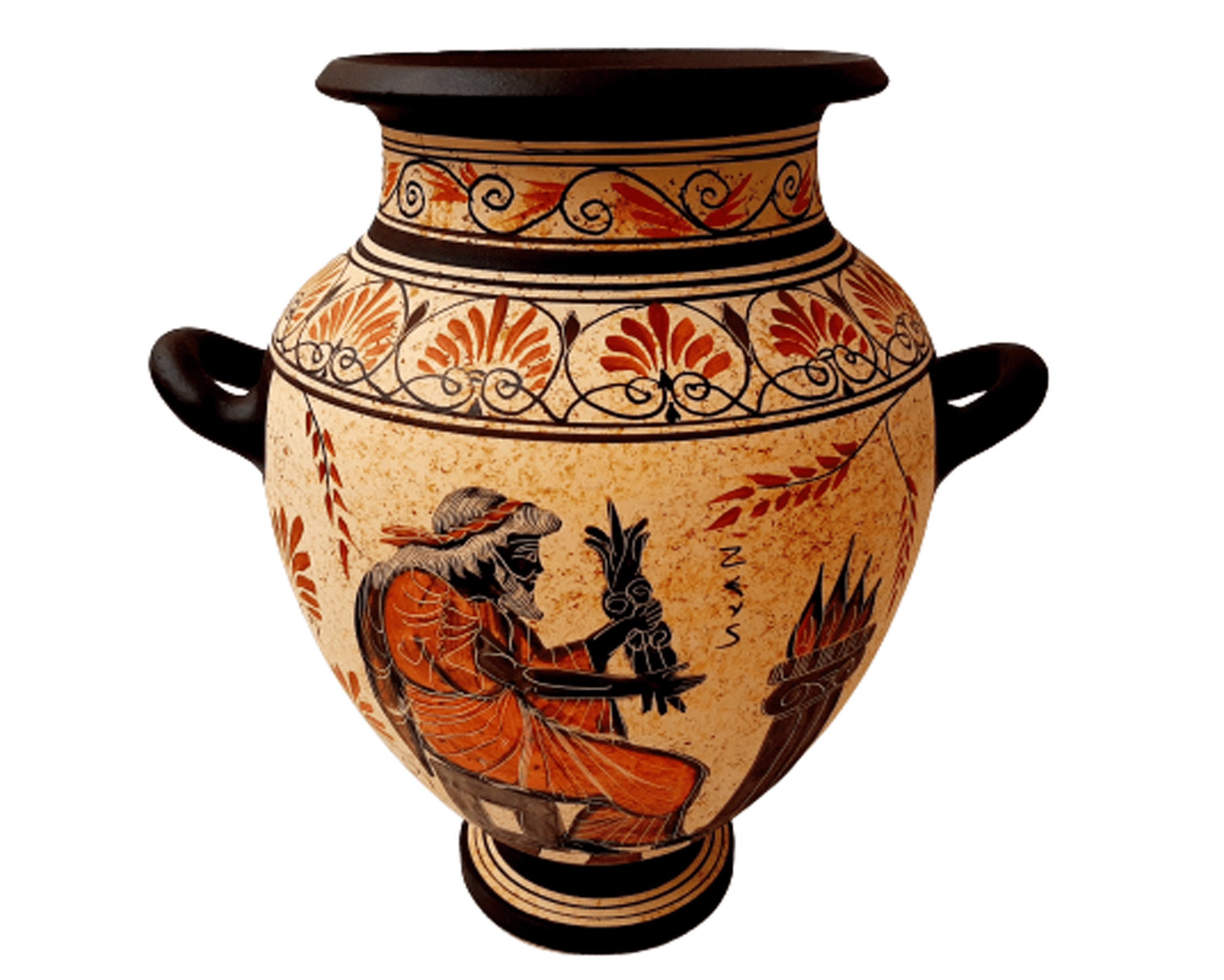 Greek Stamnos 26cmancient Greek Potteryshows God - Etsy