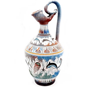 Minoan Art Pottery,Greek  Jar,Oinochoe 38cm