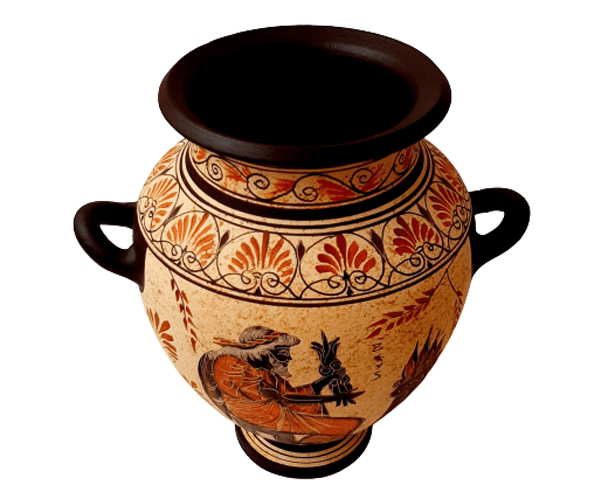 Greek Stamnos 26cmancient Greek Potteryshows God - Etsy