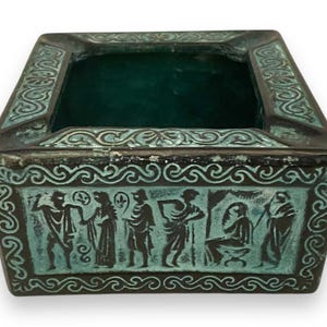 Relief terracotta Pottery Ashtray 15cm,Ancient Greek Mythology Scenes