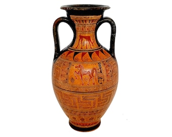 Geometric Amphora Vase 26cm,Ancient Greek Pottery Amphora