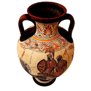 Greek Amphora 36cm Ancient Greek Pottery theseus and Minotaur achilles