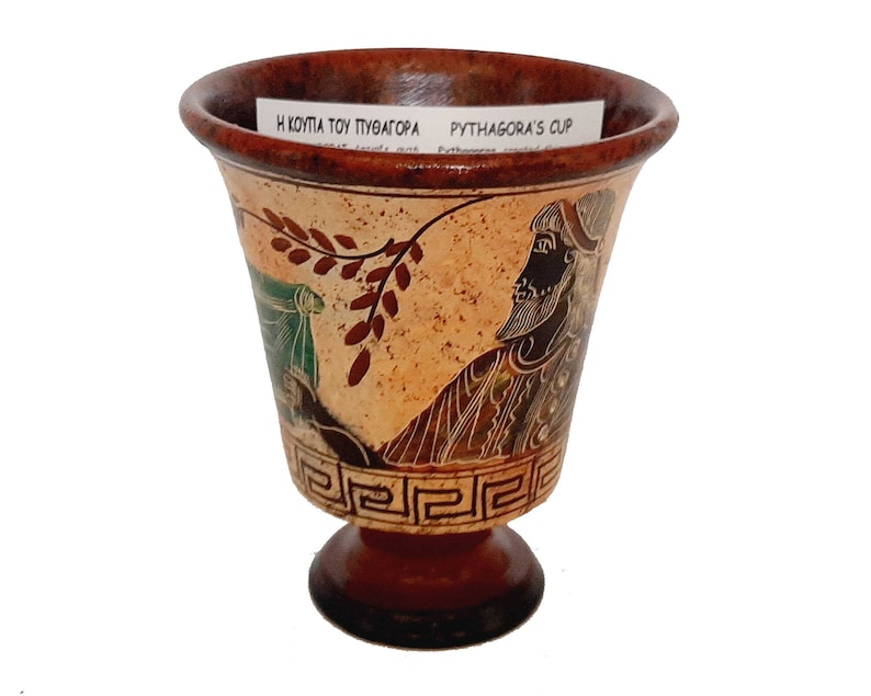 Pythagorean cup,Greedy Cup 11cm,Shows Pythagoras