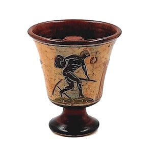 Pythagorean cup,Greedy cup 11cm,Multicolored,Shows Discus throw