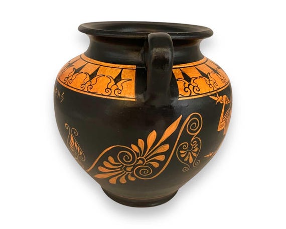 God Zeus With Athena and Ares,greek Pottery ,red Figure Krater
