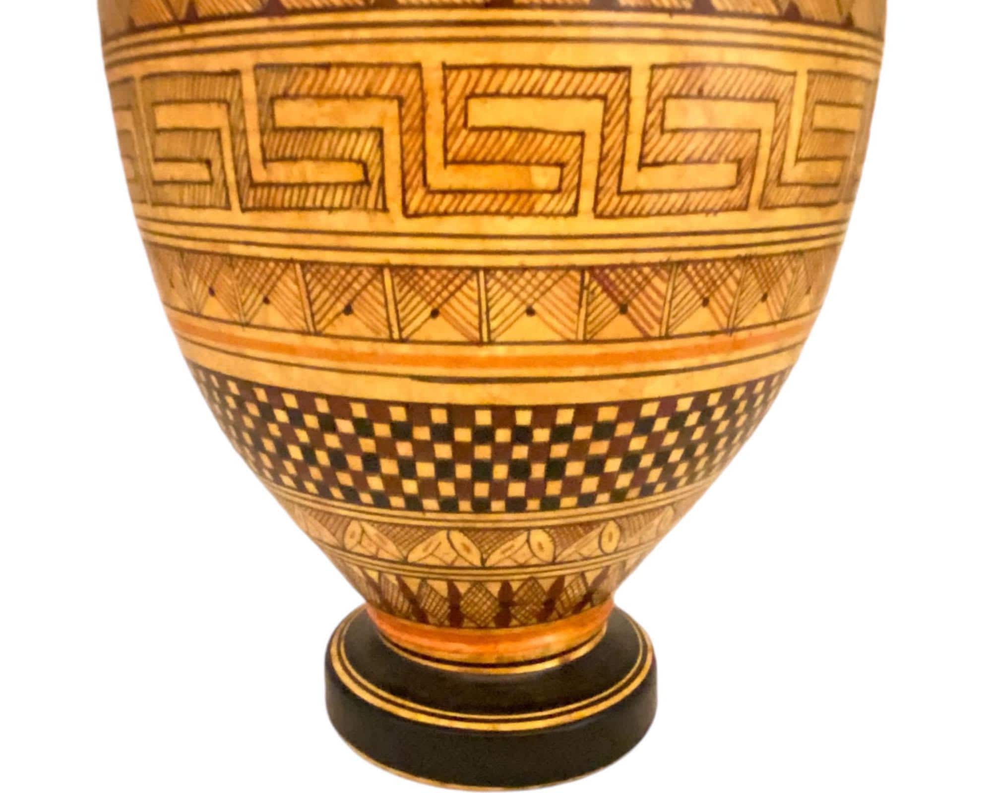 幾何学模様のアンフォラ 26 cm、古代ギリシャの陶器の花瓶 - Etsy 日本