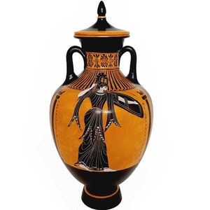 Panathenaic Black figure Amphora 39cm,shows Goddess Athena