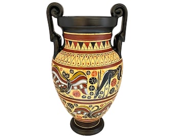 Starożytna grecka ceramika, woluta Krater 29 cm, sztuka koryncka