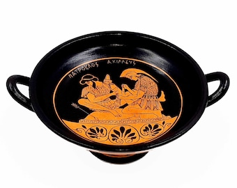 Red figure Kylix ,Shows Achilles with Patroclus,16cm diameter