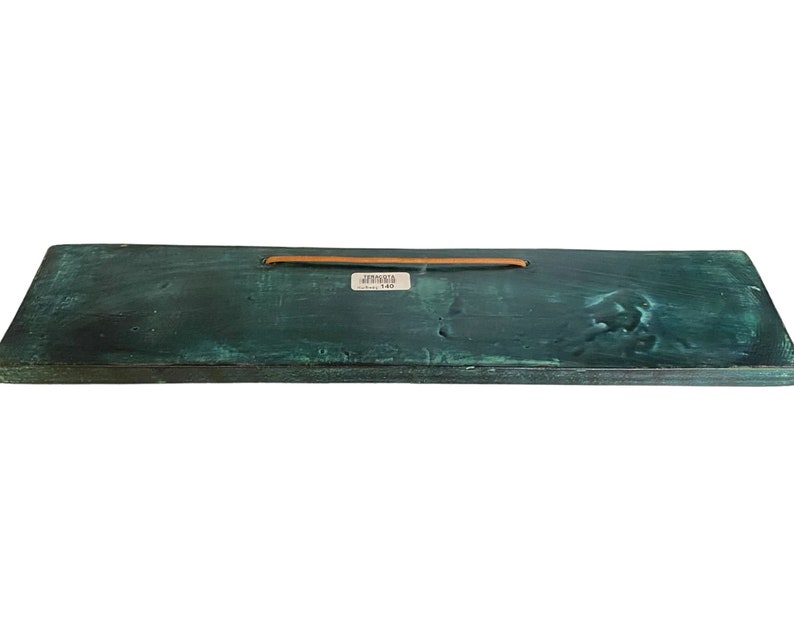 12 Greek Olympian Gods,Relief terracotta Slab 30x7cm,Green Patina