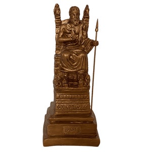 Statue of Zeus at Olympia,Bronze Painted ,Plaster sculpture 20,5cm