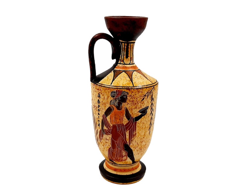 Ancient Greek Vase Lekythos 17cmshows God 3 Olympian Gods Etsy Australia