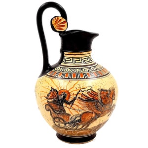 Greek Jar, Rhodian Oinochoe 26cm,Phaethon,God Zeus,Leda,Swan