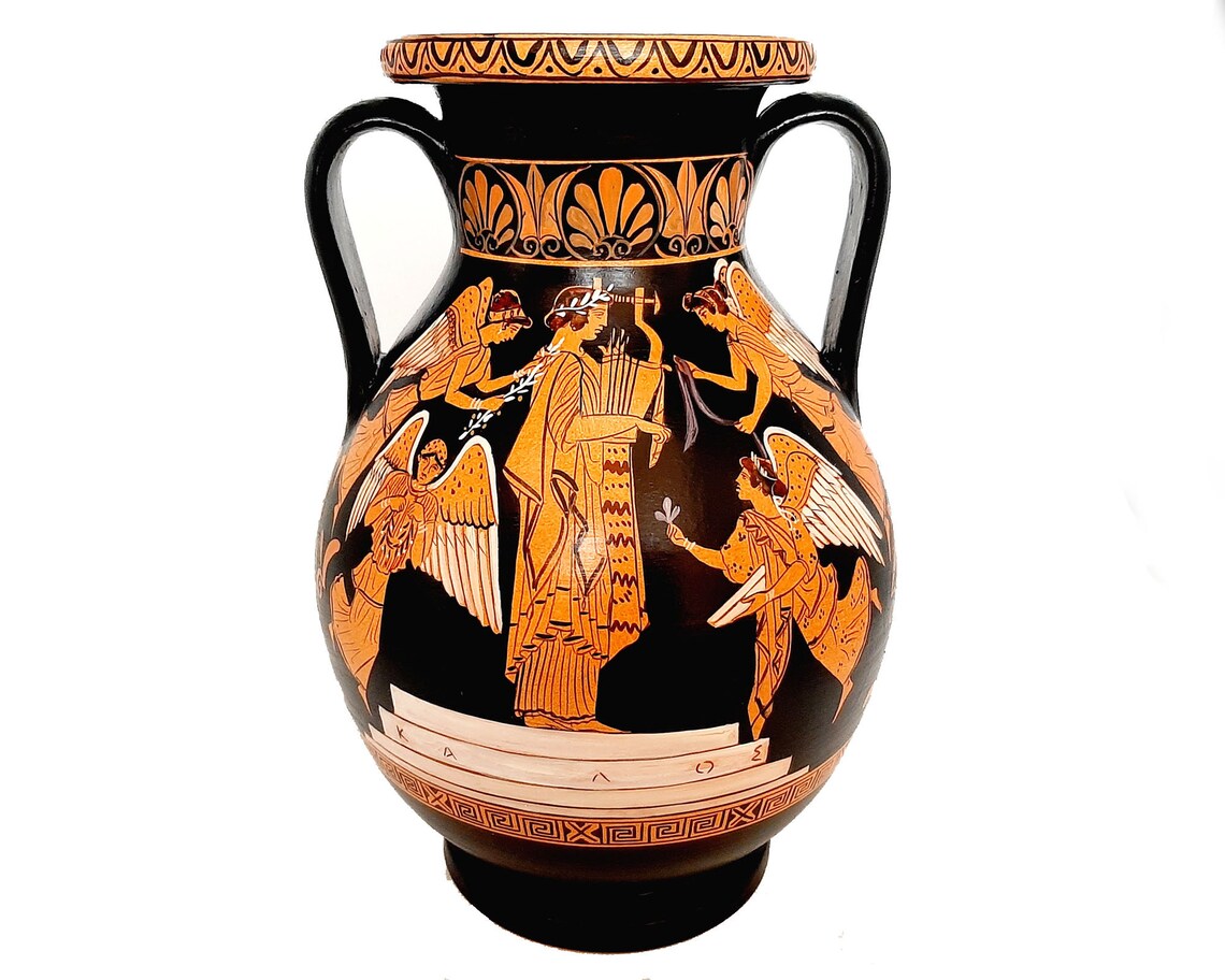 Red Figure Pottery Replica Pelike 26cmheracles Brought to Etsy
