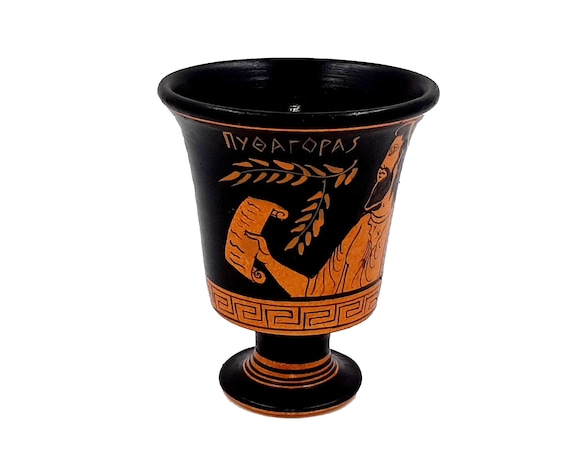 Pythagorean Cup,greedy Cup 11cm,red Figure Painting,shows