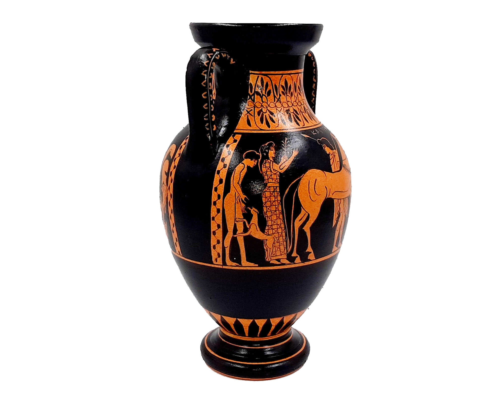 Red Figure Pottery 22cm amphora Showing Ajax and Achilles Etsy