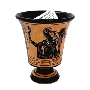 Pythagorean cup,Greedy Cup 11cm,Black Figure painting, shows Goddess Aphrodite