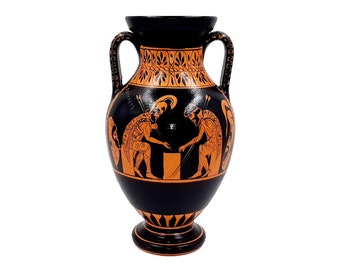 Figura rossa Ceramica 22cm, Anfora raffigurante Aiace e Achille