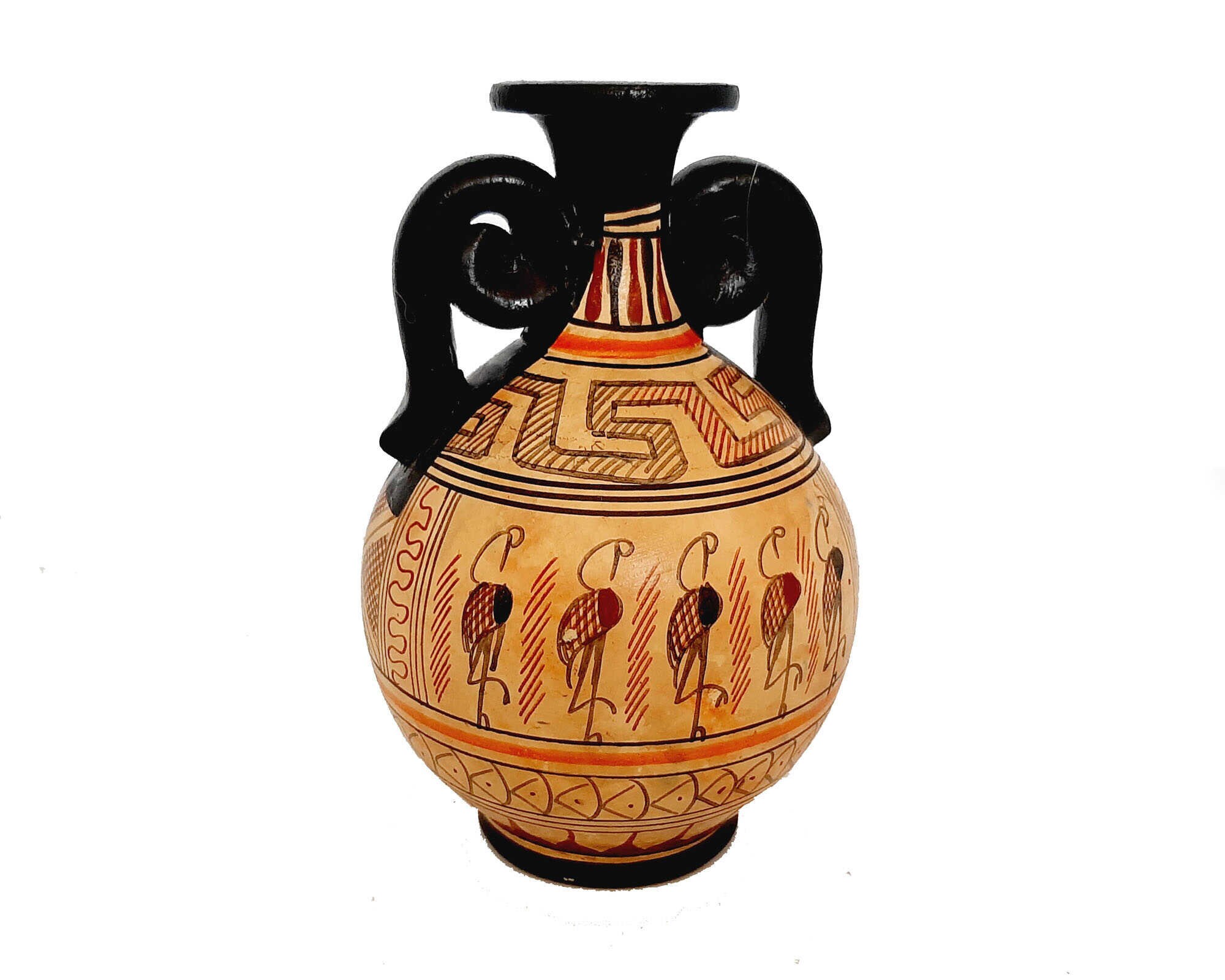 幾何学模様の花瓶2個セット 11.5 cm、古代ギリシャ陶器 - Etsy 日本