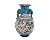Greek Pottery Pot 13,5cm,Minoan Art Painting