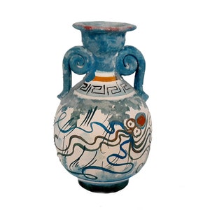 Griechischer Keramik Topf 13,5cm,Minoische Kunst Malerei