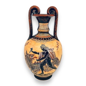 Perseus kill dragon,Hercules,Ancient Greek Amphora 24cm