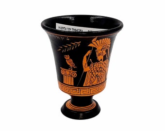 Pythagorean cup,Red Figure painting,Shows Goddess Athena