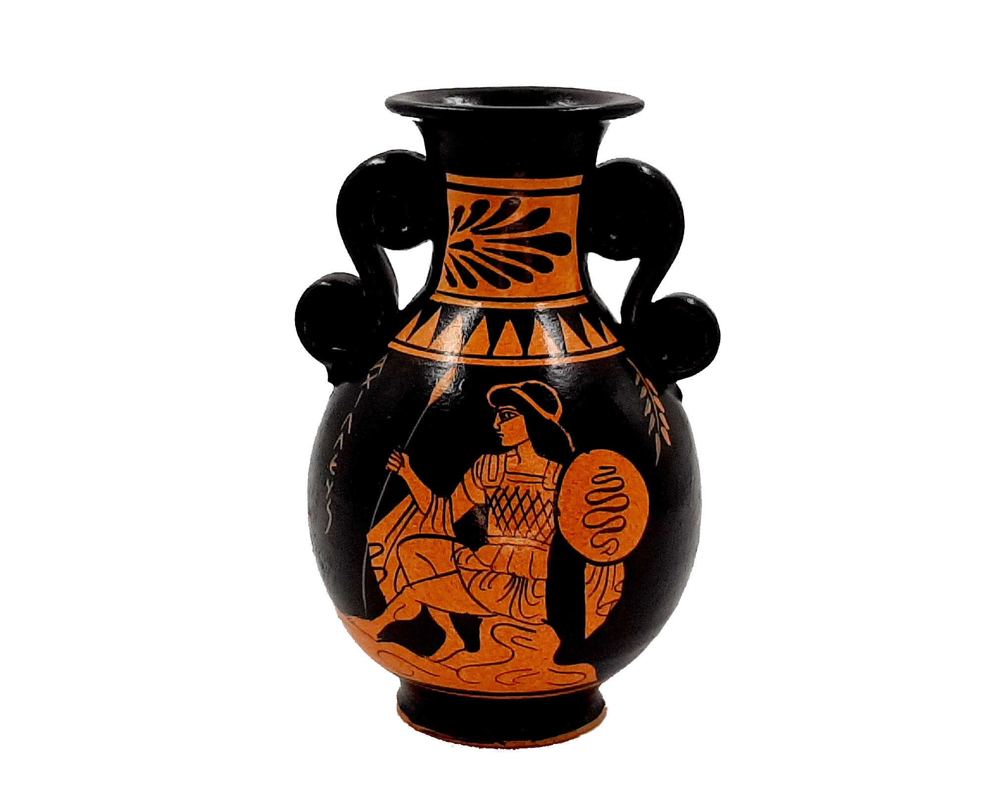 赤像式アンフォラ 13 cm、アキレス像、古代ギリシャ陶器 - Etsy 日本