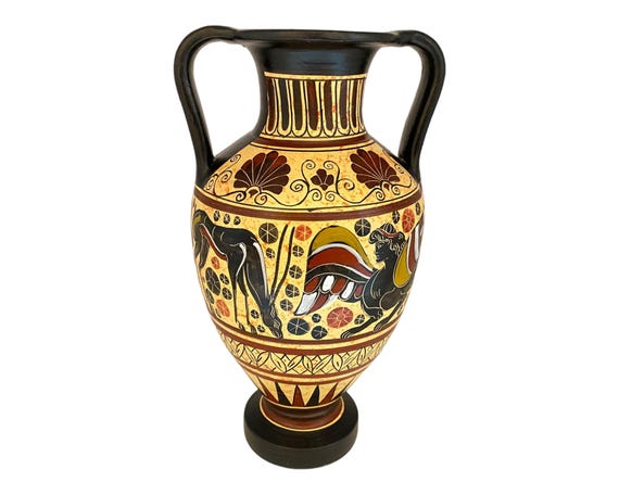 古代ギリシャ陶器アンフォラ 26 cm、コリント美術 - Etsy 日本