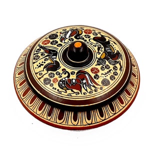 Greek Pottery,Corinthian art,Pyxis 14cm