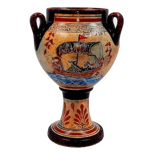コリント式陶器オイノコエ - 古代ギリシャ陶器のレプリカ、手描き