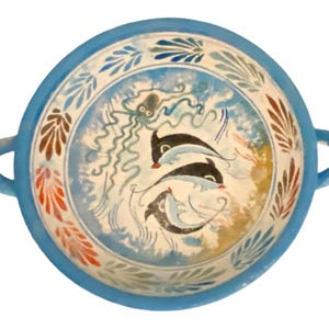 Minoan Art Pottery,Ancient Greek Kylix 21cm