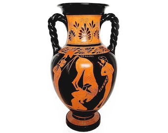 Red figure Pottery Vase 36cm, Odysseus with  Penelope, Hercules