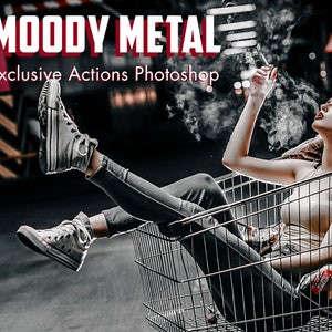 Moody Metal Exclusive Actions Photoshop, Photoshop Action, Photo Coloring, Photo Overlay, PSD Coloring, Color Action, instagram filter
