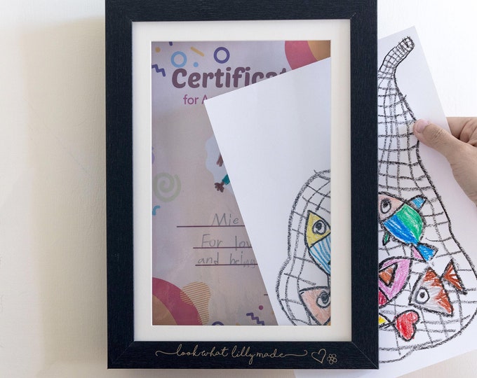 Personalized Children’s Artwork Frame | Kid’s Artwork Archive | Wall Art Gallery | Kid’s Painting Storage | Kid’s Artwork for Walls