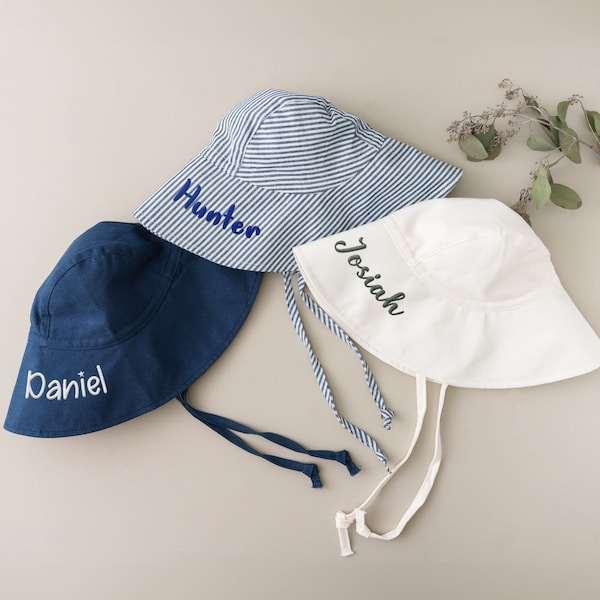 Custom Baby Sun Hat | Embroidered Baby Bucket Hat | Monogrammed Toddler Beach Hat | Baby Shower Gifts | Baby Boy Girl Sun Hat | Kids Sun Hat