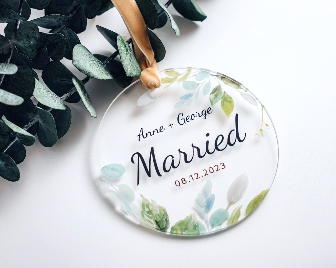 Personalized Acrylic Wedding Ornament, Christmas Home, Christmas Gift ...
